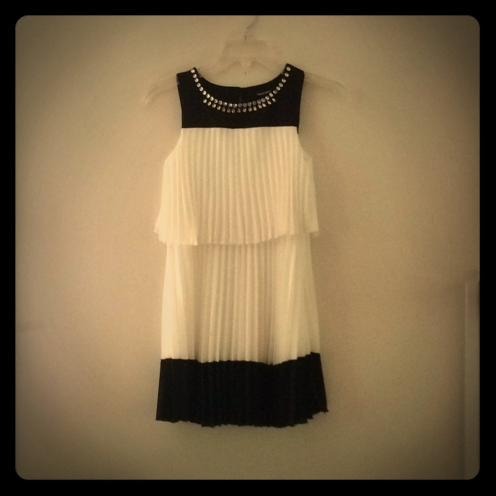Girls black and white dress from Macy’s